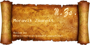 Moravik Zsanett névjegykártya
